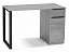 Бэтти Лофт 116х60х75 бетон / черный Компьютерный стол, металл - миниатюра