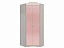 Шкаф угловой Флауэ, розовый - миниатюра