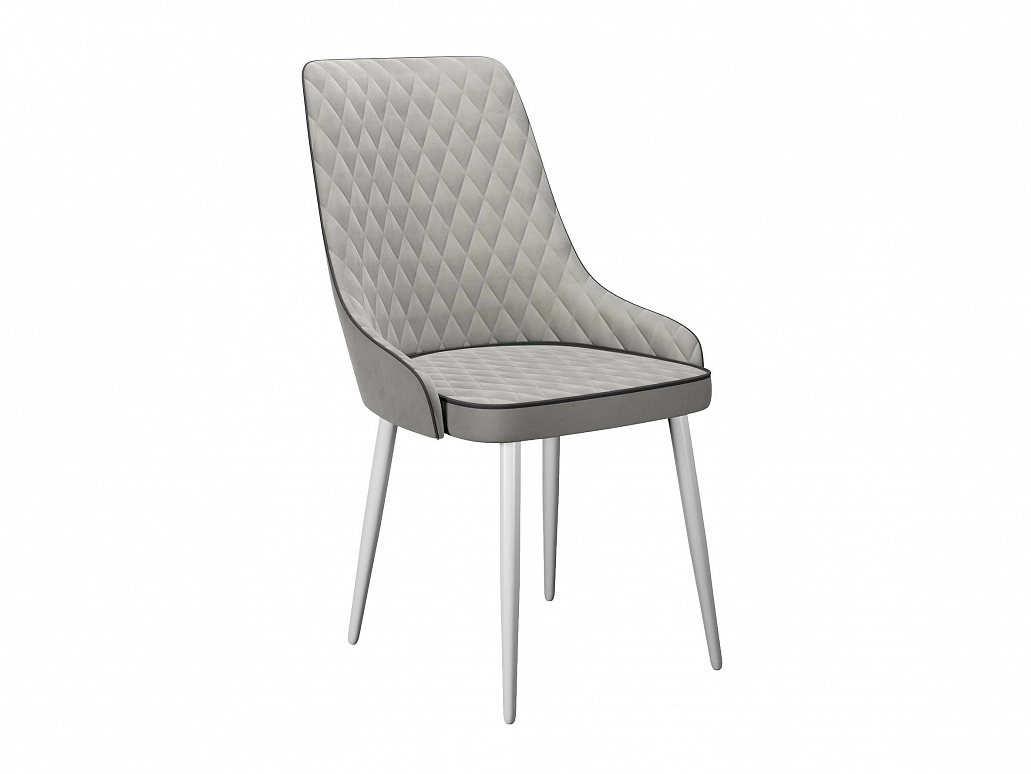 Стул DikLine 305 B22 GREY /ножки белые - фото №1