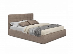 Мягкая кровать Selesta 1400 кожа латте с подъемным механизмом - фото №1, mebel_stock_4509