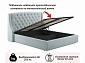 Мягкая кровать "Stefani" 1600 мята пастель с подъемным механизмом - фото №4
