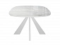Стол DikLine SFK110 стекло белое мрамор глянец/подстолье белое/опоры белые (2 уп.) - фото №7