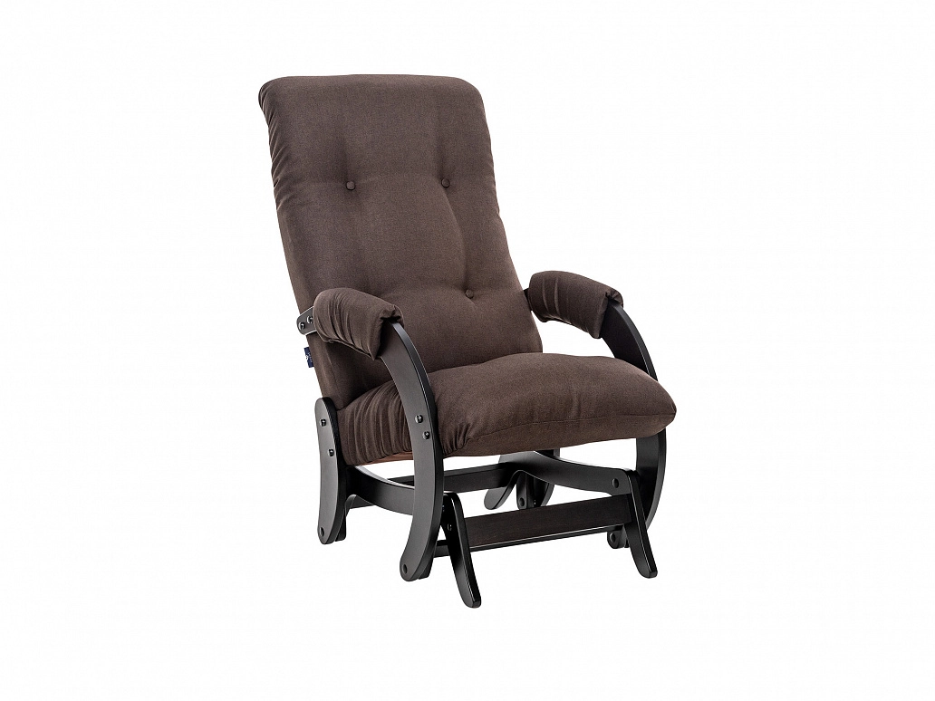 Кресло-качалка Модель 68 (Leset Футура) Венге текстура, ткань Malmo 28 - фото №1