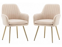 Набор из 2 стульев Tranquil Synchrony - фото №1, dekomoHSBI_Y607_beige_boucle_2
