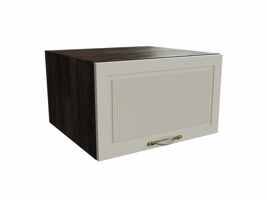 Шкаф ВГ610 верхний горизонтальный Моцарт ДБК/КВАРЦ ГРЕЙ Ф85 - фото №1