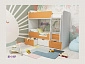 Кровать двухъярусная Малыш Двойняшка (Винтерберг, Оранжевый) - фото №8