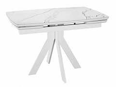 Стол DikLine DKU120 Керамика Белый мрамор/подстолье белое/опоры белые (2 уп.) - фото №1, 99957195