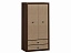 Шкаф 2-х дверный с ящиками Коен, штрокс темный - миниатюра