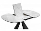 Эдли 110х76 белый мрамор / черный Стол стеклянный - фото №7