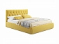 Мягкая кровать Verona 1600 желтая с подъемным механизмом - фото №2