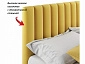 Мягкая кровать Olivia 1600 желтая с ящиками - фото №6