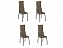 Комплект стульев Юджин (4 шт), черный велюр коричневый, велюр - миниатюра
