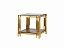 Журнальный столик Stool Group ГЭТСБИ 55х55 Стекло smoke/Сталь золото, сталь - миниатюра