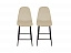 Комплект полубарных стульев Симпл, темно-бежевый, бархат - миниатюра