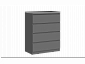 Челси Комод 800 (4 ящика) (Белый глянец, Дуб Сонома) - фото №4