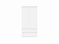 Шкаф Челси 2-х дверный белый глянец / белый - фото №11