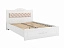 Кровать 1400 с мягким элементом Италия ИТ-8 + ИТ-8А белое дерево, велюр - миниатюра