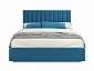 Мягкая кровать Olivia 1600 синяя с ортопедическим основанием - фото №6