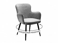 Стул DikLine 503 поворотный TW09 светло-серый, ножки черные - фото №1