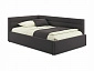 Мягкая кровать Aura 1200 шоколад с подъемным механизмом - фото №2