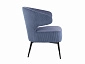 Кресло лаунж STOOL GROUP Royal Stripes Велюр синий  - фото №4