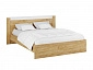 Кровать с настилом ДСП Адель 160х200, белый/дуб крафт - фото №2