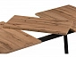 раскладной Лота Лофт 120 25 мм дуб делано темный / матовый черный Стол деревянный - фото №9