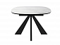 Стол DikLine SKK110 Керамика Белый мрамор/подстолье черное/опоры черные (2 уп.) - фото №6