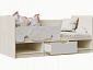 Юниор-4 Кровать 80х160 (Крафт белый, Шарли белый) - фото №5