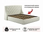 Мягкая кровать "Stefani" 1600 беж с ортопед. основанием с матрасом АСТРА - фото №5
