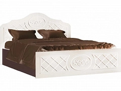 Престиж Кровать 160 (Венге шоколад / Жемчуг) - фото №1, mdmMF-000013373