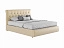 Мягкая интерьерная кровать "Амели" 1600 беж с матрасом АСТРА, экокожа - миниатюра