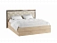 Кровать с настилом ДСП Мадлен 160х200, дуб шале мореный, искусственная кожа - миниатюра
