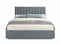 Мягкая кровать Olivia 1600 серая с ортопедическим основанием - фото №6