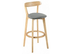 Стул барный Elevate Zenith - фото №1, dekomoHSBI_B016_wooden_greyf