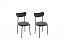 Комплект стульев Стивен (2 шт), черный велюр графитовый, велюр - миниатюра