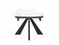 Стол DikLine SKU120 Керамика Белый мрамор/подстолье черное/опоры черные - фото №7