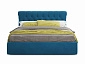 Мягкая кровать с тумбами Ameli 1600 синяя с подъемным механизмом - фото №7