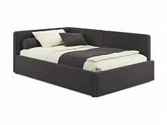 Мягкая кровать-тахта Kapri 1200 шоколад c подъемным механизмом - фото №1