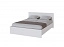 Кровать 160x200 с настилом из ДСП Плейона, белый, ЛДСП - миниатюра