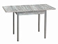 Эко 80х60 стол обеденный раскладной / бетон темный/металлик - фото №3
