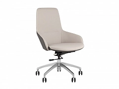 Кресло офисное STOOL GROUP TopChairs Soulo бежевый/серый - фото №1