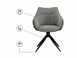 Kansas gray / graphite gray / black Стул на металлокаркасе - фото №11