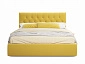 Мягкая кровать Verona 1400 желтая с подъемным механизмом - фото №6