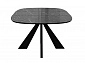 Стол DikLine SFK110 стекло черное мрамор глянец/подстолье черное/опоры черные (2 уп.) - фото №7
