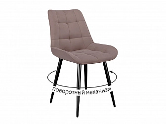 Стул DikLine 226 поворотный B5 LATTE, ножки черные - фото №1