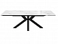 Стол DikLine SFE160 Керамика Tianshan White (белый полуглянец)/подстолье черное/опоры черные (2 уп.) - фото №5