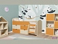 Кровать-чердак Малыш 7 (Дуб молочный, Оранжевый) - фото №2