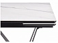 Марвин 160(220)х90х76 белый мрамор / черный Керамический стол - фото №8