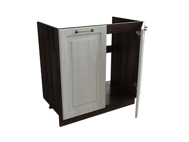 Шкаф М800 с 2-мя дверцами Ницца ДБК/ДУБ/СЕР Ф50 - фото №1, 888_ММК-00017765